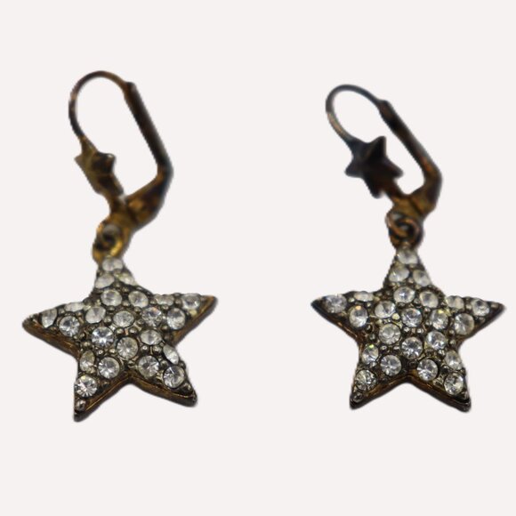 Cine Women's Star Shape Drop Dangle Earrings - Picture 2 of 5